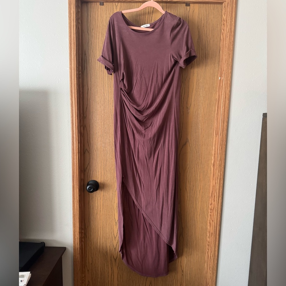 Mod Ref High Low Dress in Dusty Purple